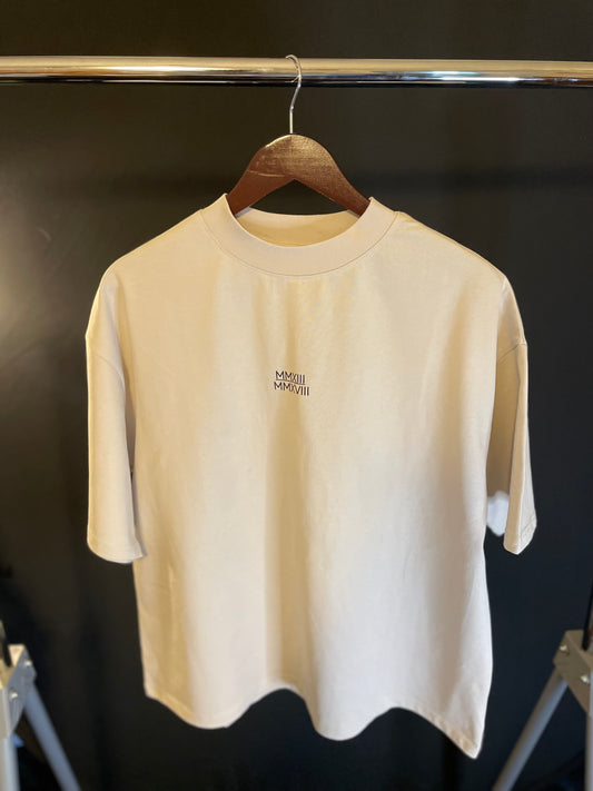 “Roman Numerals” Oversized Cropped Tee