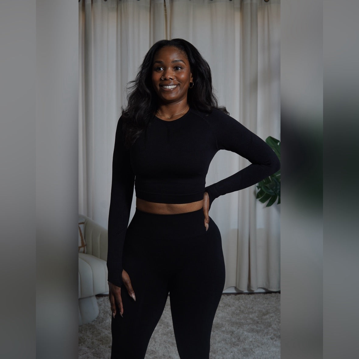 Logo Cropped Yoga Set